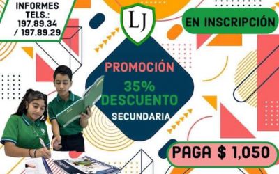 Promoción 35% de descuento(SECUNDARIA)