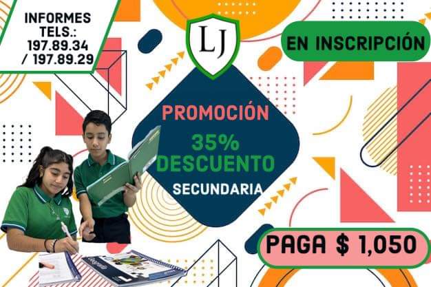Promoción 35% de descuento(SECUNDARIA)